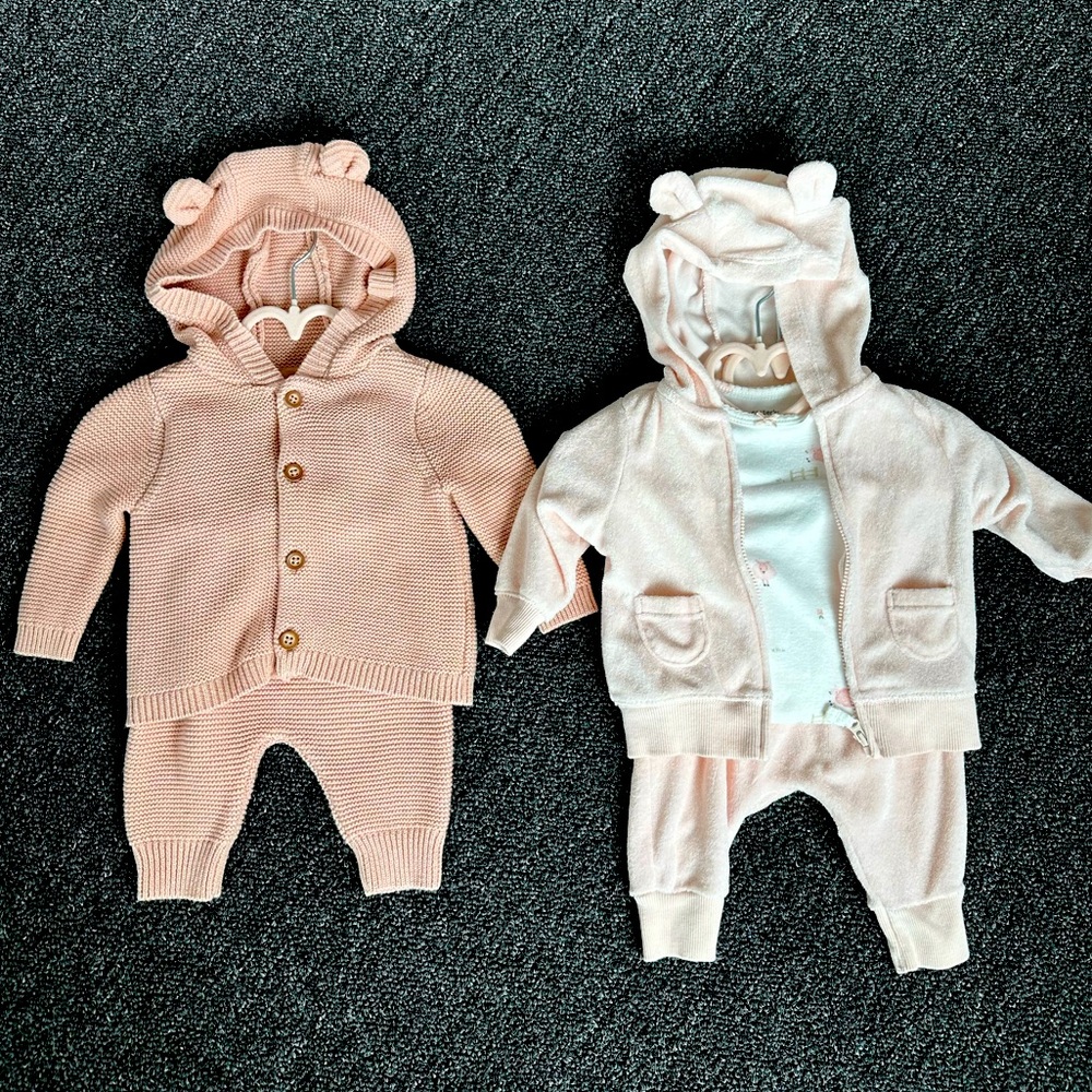 Like New Carters Baby Girl Sweater Set Bundle Size 3 Months